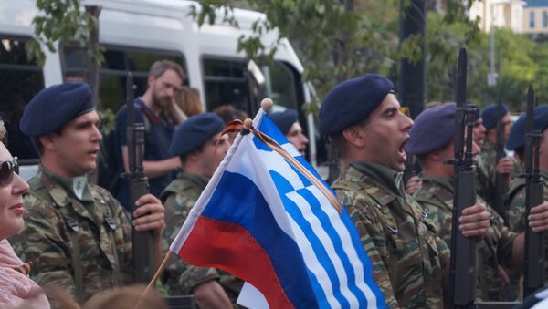 Акция ко Дню Победы в Афинах