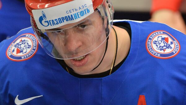 Игрок сборной России по хоккею Евгений Малкин. Архивное фото