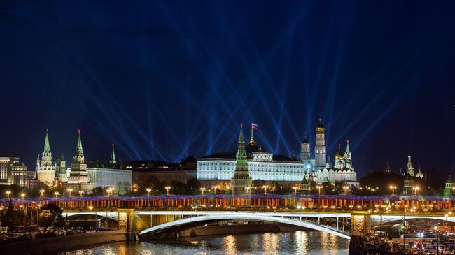 Вид на Московский кремль Архивное фото