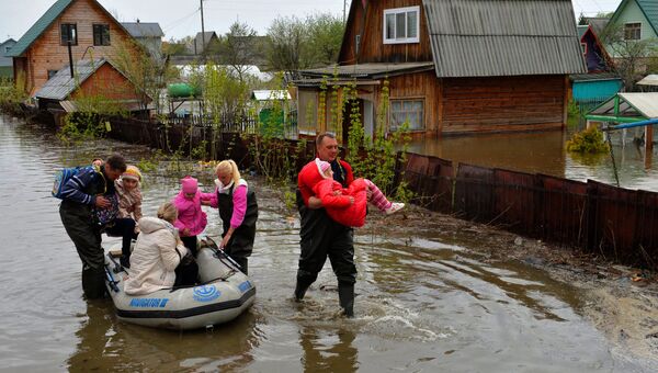 Подтопленные дачные участки в Первомайском районе Новосибирска