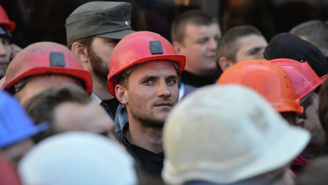 Украинские шахтеры. Архивное фото