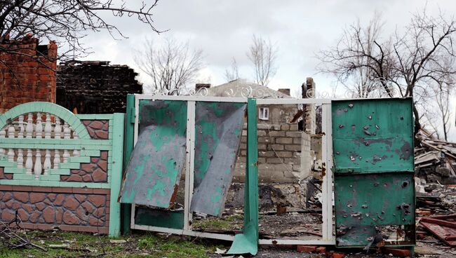 Ситуация в Никишино Донецкой области. Архивное фото