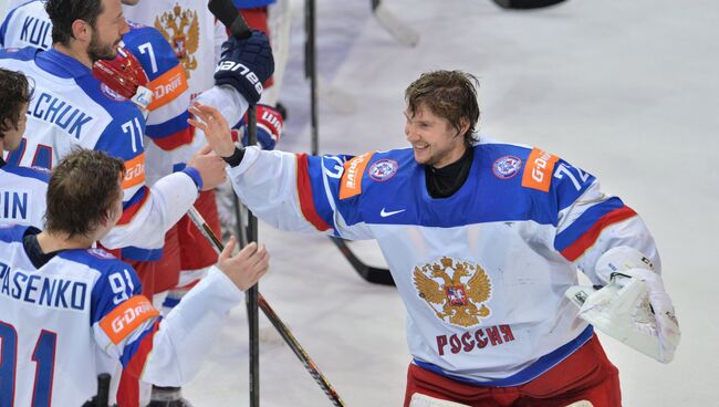 Хоккей. Чемпионат мира - 2015. Матч США - Россия. Архивное фото