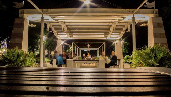 Бульвар Чеккарини в итальянском городе Риччоне