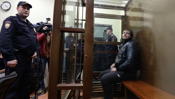 Известный боец смешанных единоборств Александр Емельяненко в Симоновсоком суде Москвы. Архивное фото