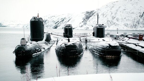 Подводные лодки на базе Северного флота, архивное фото