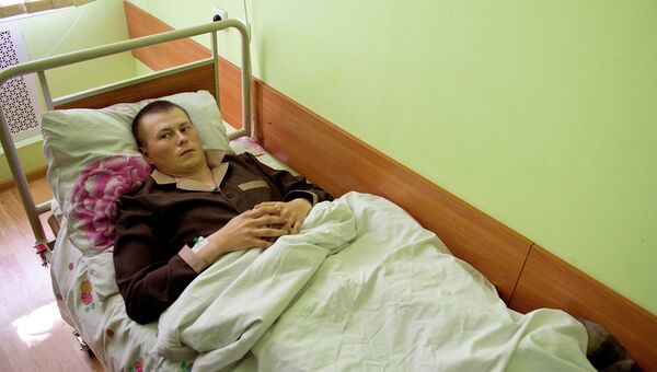 Задержанный якобы российский военный в госпитале Киева. 19 мая 2015
