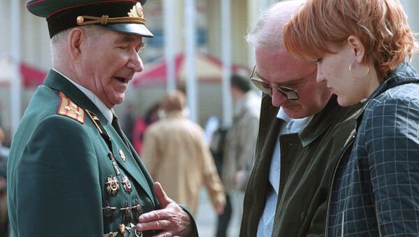 Ветераны Великой Отечественной войны в День Победы. Архивное фото