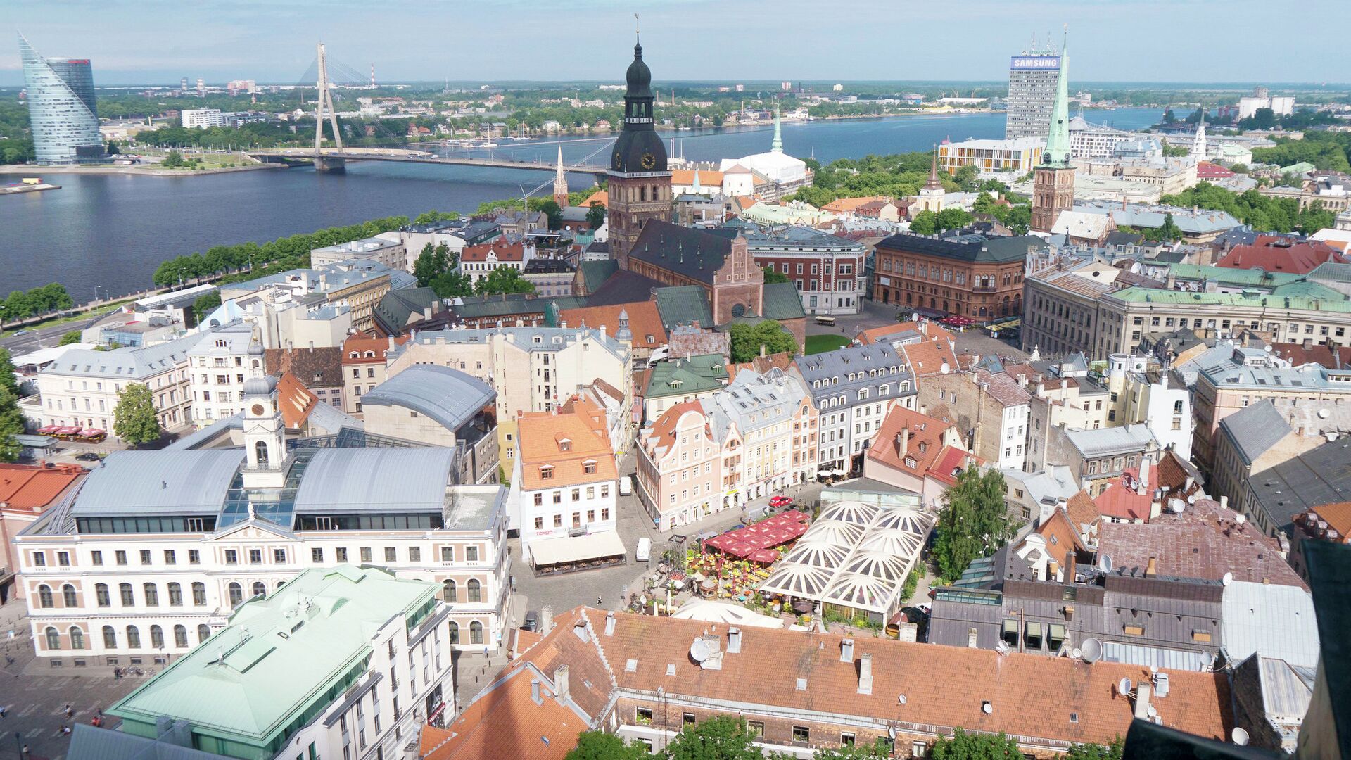 Вид на столицу Латвии город Ригу - РИА Новости, 1920, 18.09.2022