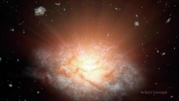 Так художник представил себе галактику WISE J224607.57-052635.0 в созвездии Водолея