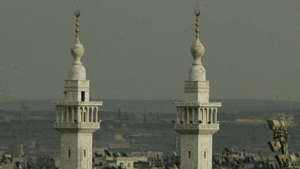 Древняя мечеть в городе Алеппо. Сирия. Архивное фото