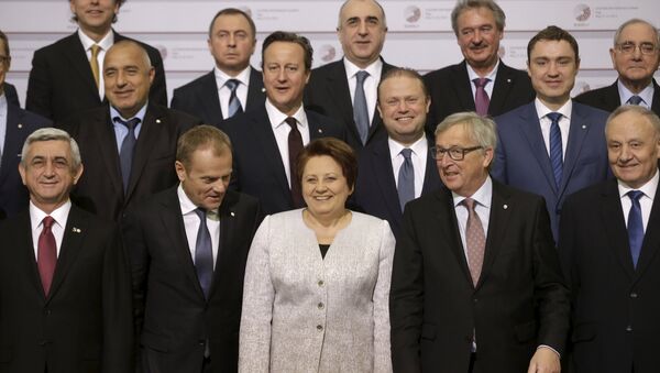 Совместное фото лидеров ЕС на саммите Восточное партнерство в Риге, Латвия. Архивное фото.