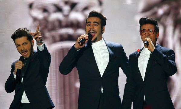 Трио Il Volo из Италии выступает в финале конкурса Евровидение