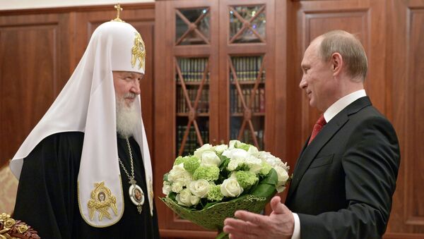 Президент РФ В.Путин провел встречу с патриархом Московским и всея Руси Кириллом
