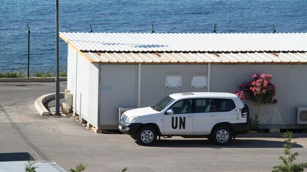 Штатная машина сотрудников миссии ООН в южном Ливане. Архивное фото