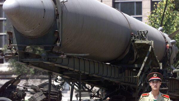 Балистическая ракета в военном музее Пекина