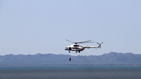 Учения летчиков и спасателей МЧС Дальнего Востока в Сахалинской области