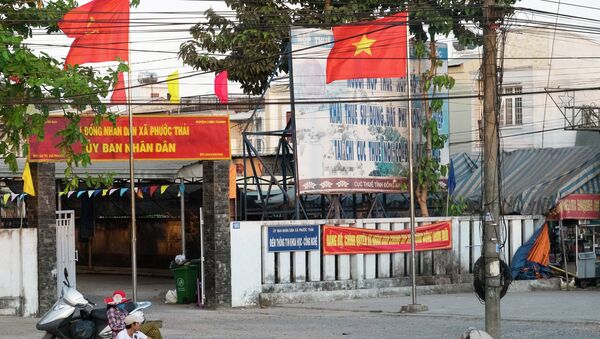 Флаги Вьетнама. Архивное фото