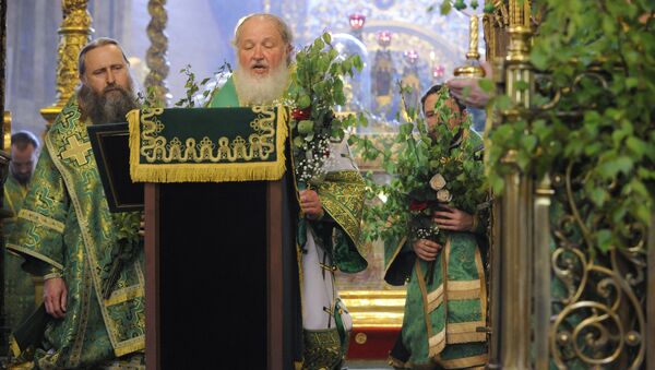 В день Святой Троицы Предстоятели Константинопольской и Русской Православных Церквей совершили Божественную литургию в Свято-Троицкой Сергиевой лавре