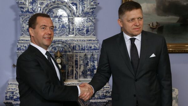 Встреча премьер-министра РФ Д. Медведева и премьер-министра Словакии Р.Фицо