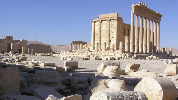 Развалины древнего города Пальмира, архивное фото