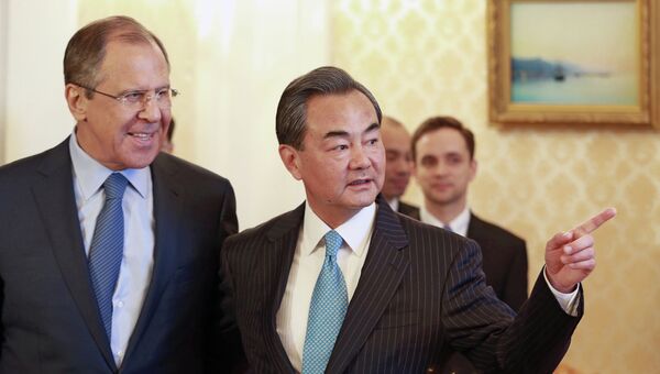 Министр иностранных дел РФ Сергей Лавров и министр иностранных дел Китайской Народной Республики Ван И, архивное фото
