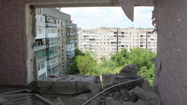 Последствия обстрела города Горловки Донецкой области. Архивное фото