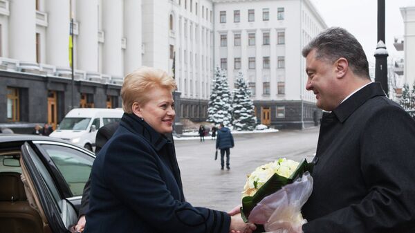 Президент Литвы Даля Грибаускайте в Киеве