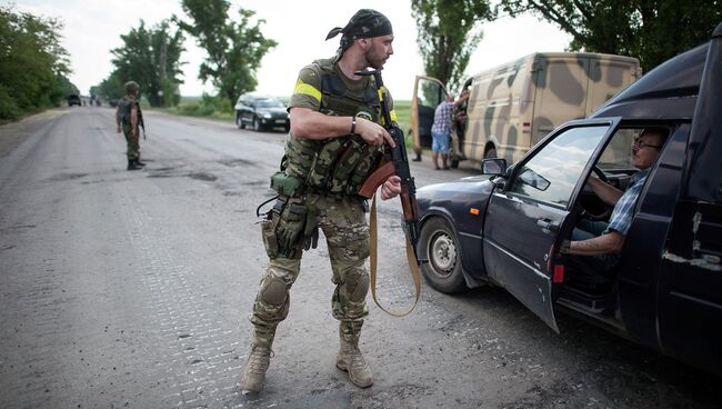 Бойцы украинского батальона Киев-1 под Марьинкой. Архивное фото