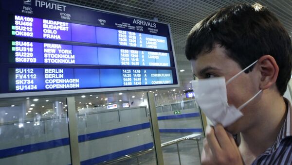 В аэропортах Москвы повышены меры безопасности в связи с угрозой распространения свиного гриппа