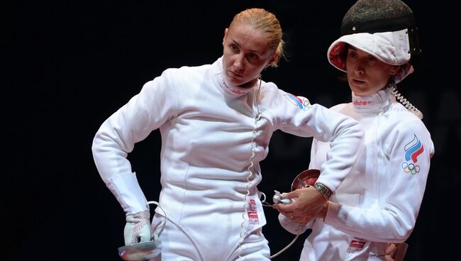 Российские спортсменки Виолетта Колобова (слева) и Любовь Шутова. Архивное фото