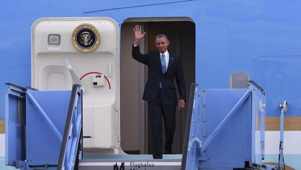 Барак Обама прибыл в Германию для участия в саммите G7, 7 июня 2015