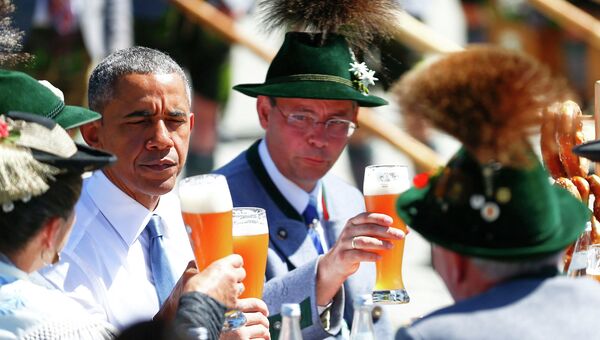 Барак Обама прибыл на саммит G7 в Баварии, 7 июня 2015