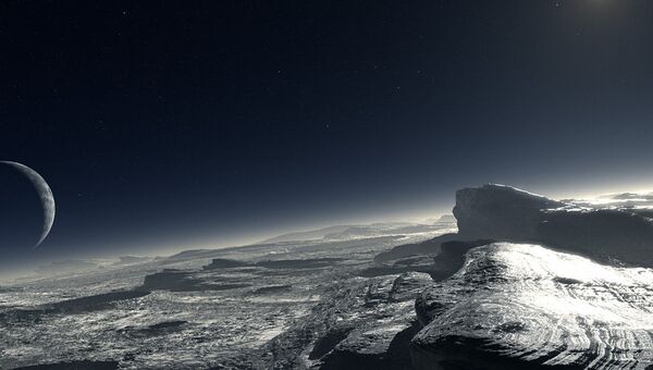 Художественное изображение поверхности Плутона