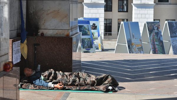 Палаточный лагерь в центре Киева снесен
