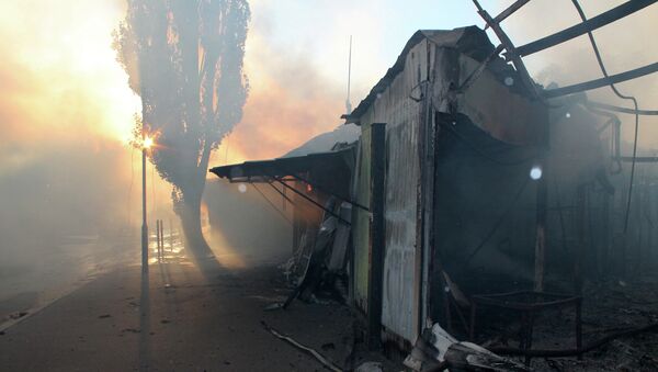 Последствия обстрела города Донецка. Архивное фото