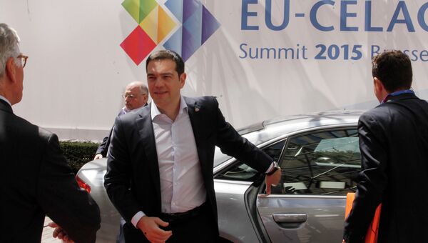Премьер-министр Греции Алексис Ципрас на саммите ЕС-Celac в Брюсселе. Архивное фото