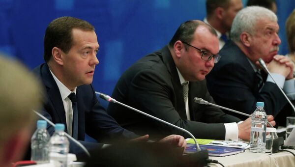 Премьер-министр РФ Д. Медведев принял участие в работе XVII Всемирного конгресса русской прессы. Архивное фото