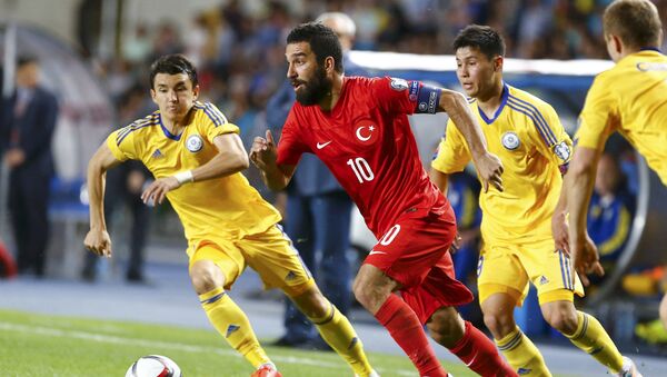 Гостевой матч отборочного турнира чемпионата Европы 2016 года по футболу между сборными командами Турции и Казахстана
