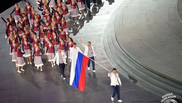 Представители России на церемонии открытия I Европейских игр в Баку