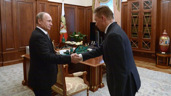 Президент РФ В.Путин встретился с главой Газпрома А.Миллером. Архивное фото