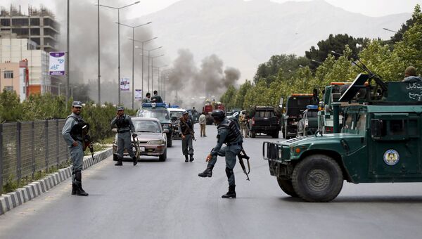 На месте атаки боевиков на здание парламента в Кабуле. Афганистан, июнь 2015