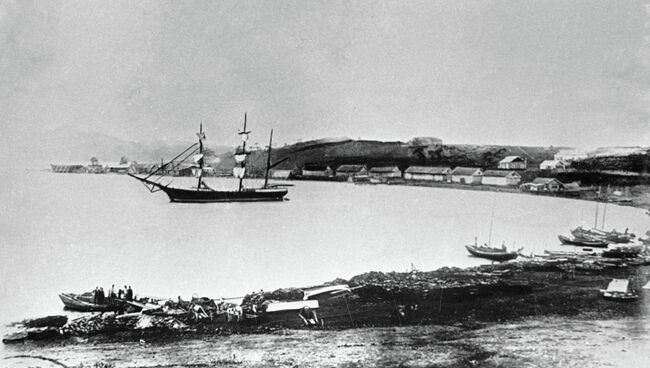 Вид на город Владивосток 1868 года. Архивное фото
