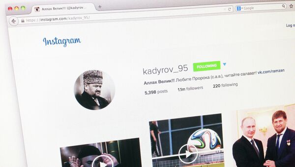 Instagram аккаунт Рамзана Кадырова