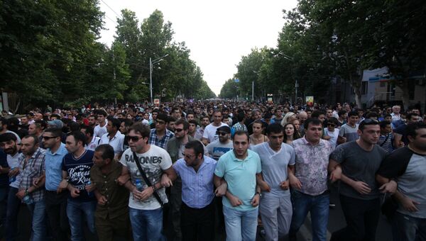 Акция протеста в Ереване. Архивное фото
