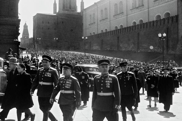 Парад Победы на Красной площади в Москве. 24 июня 1945 года