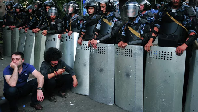 Акция протеста в Ереване. 24 июня 2015
