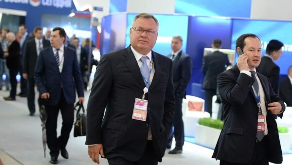 Президент ОАО Банк ВТБ Андрей Костин на Петербургском международном экономическом форуме