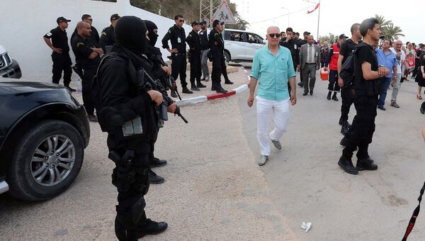 Сотрудники полиции Туниса в курортном городе Джерба