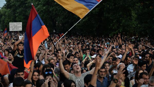 Протесты в Ереване. Архивное фото